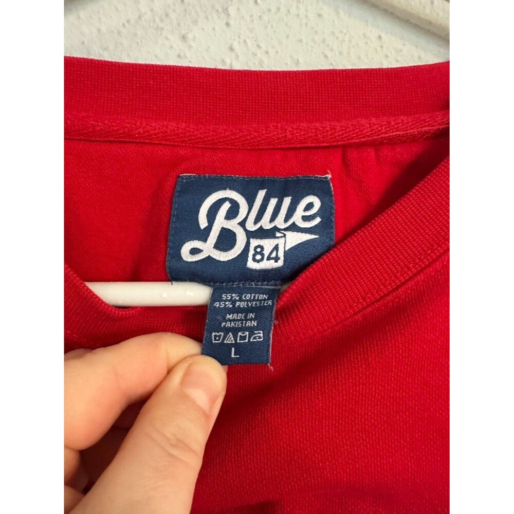 Vintage Style LMU College Sweatshirt Red Oversized Crewneck Graphic Pullover L - Picture 3 of 7